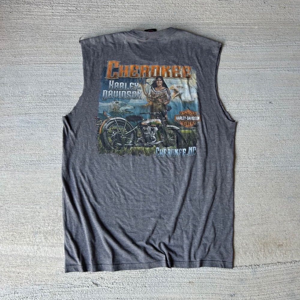 Vintage 2000s Y2K Harley Davidson  Cherokee North Carolina Tank top